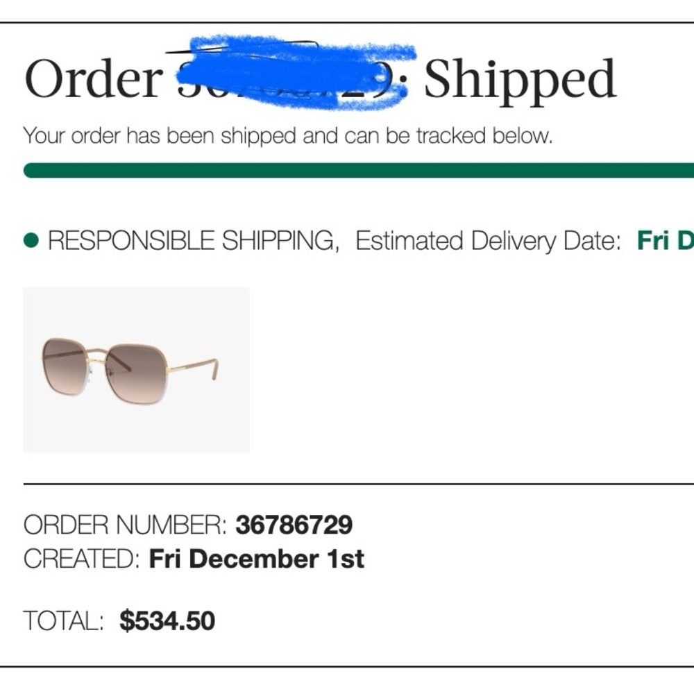 Prada PR 67XS Women's Gold and Brown Sunglasses - Picture 4 of 4